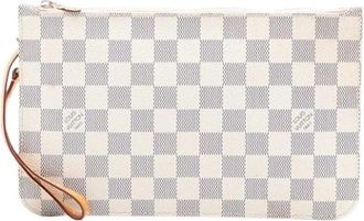 Louis Vuitton Pre-owned Clutches, female, White, Size: ONE SIZE Pre-owned Neverfull Pouch