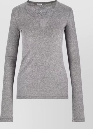 Jil Sander long sleeve crew neck plain top