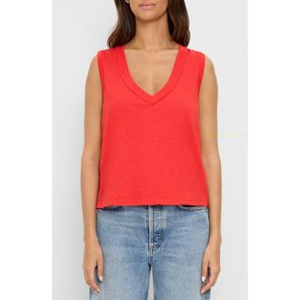 Michael Stars Ira V-Neck Cotton Top in Samba at Nordstrom