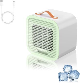OEM Mini Aire Acondicionado Port&aacute;til, Silencioso, Con Carga Usb, 3 Velocidades, Peque&ntilde;o Ventilador De Mesa Personal, Mini Aire Acondicionado Para Dormitor