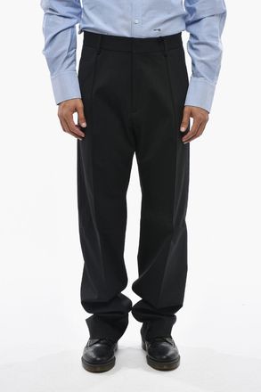 Dsquared2 Pantaloni RELAX MAN in Lana Vergine Stretch con Logo Argentato Dsquared2