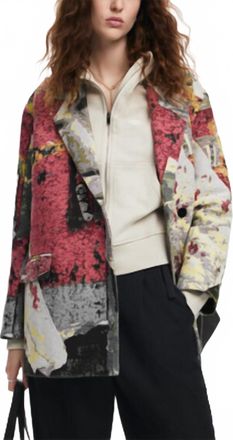 Desigual Art Painting Printed Coat In Multi