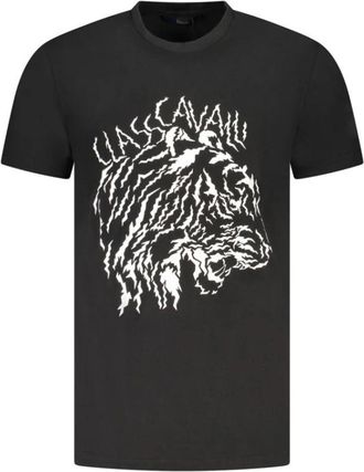 Cavalli Cotton T-Shirt - Heren - T-shirts - Zwart - L - Katoen - Tops