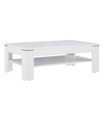 Home Heavenly Mesa centro 120x75 cm con revistero, color blanco