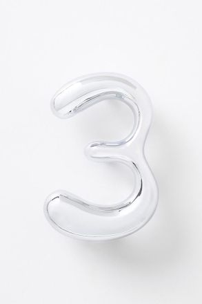 Anthropologie Bubble Polished Chrome House Numbers