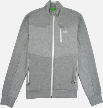 HUGO BOSS Mens Hugo Boss Skavon Funnel Neck Tracksuit Top Grey - Size: 38/Regular