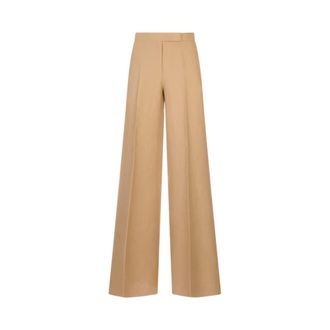Max Mara Wide Trousers, female, Brown, Size: XS Big Wide Trousers