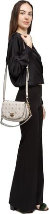 Guess Womens Shoulder Bag Vanilla Logo Polyurethane Shoulder-bags