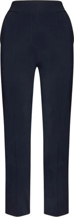 Elena Miro Pantaloni in jersey elasticizzato - Dames - Vrijetijds broeken - Blauw - L - Leer - Broeken