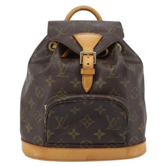 Louis Vuitton Vintage Montsouris Backpack Monogram Canvas Brown Canvas Handbag (Pre-Owned)