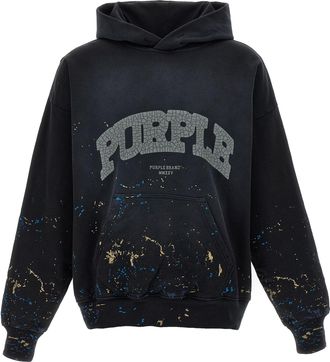 Purple Embroidery Hoodie