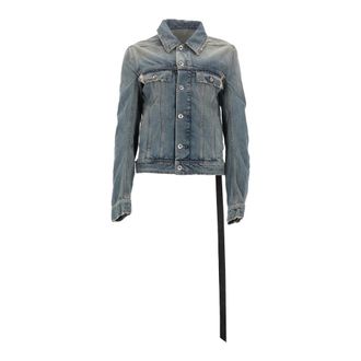 Rick Owens Denim Jackets, female, Blue, Size: S Giacca in Denim - Trucker