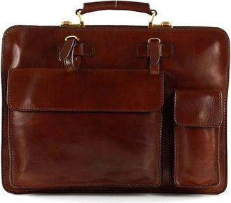 The Bridge Tassen, Heren, Bruin, ONE Size, Leer, Leren Aktetas