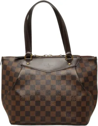 Louis Vuitton Brown Damier Canvas Pvc Leather Shoulder Bag Tote Bag (Pre-Owned)