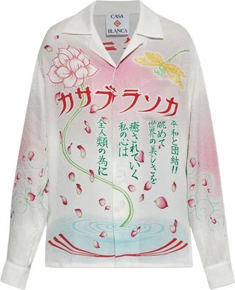 Casablanca Camicia con stampa - Bianco