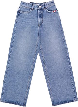 Amish Hoge taille rechte pasvorm denim jeans - Dames - Loose Fit Jeans - Blauw - W26 - Denim - Jeans