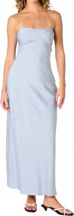 Nia Tana Strapless Dress In Pale Blue