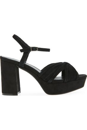 Jeffrey Campbell Womens Dalida Platform Heels In Black Suede