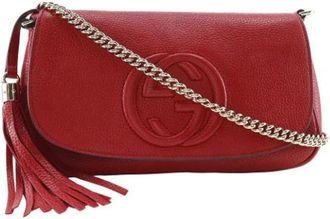 Gucci Pre-owned Vintage Leren Crossbodytas - Dames - Vintage Schoudertas - Rood - ONE Size - Leer - Vintage