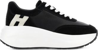 Hogan Black Logo Platform Chunky Sneakers