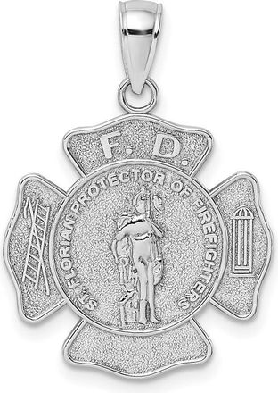Diamond2Deal 14k Gold Fire Department FD St. Florian Badge Pendant