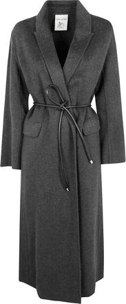 Semicouture Dames, Mantels, Grijs, Maat: S Leer