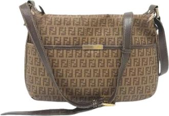 Fendi Pre-owned Vintage Pochette Schoudertas - Dames - Vintage Schoudertas - Bruin - ONE Size - Vintage