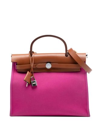 Herm&egrave;s 2018 Toile Herbag Zip 31 satchel - Pink