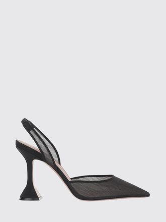 Amina Muaddi Slingback Holli in nylon a rete