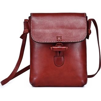 OLD TREND Ixia Genuine Leather Minimal Everyday Crossbody in Brown at Nordstrom