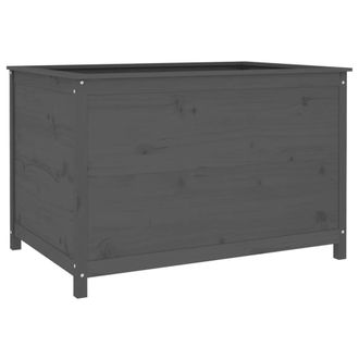 Berkfield Home Garden Raised Bed Grey 119.5x82.5x78 cm Solid Wood Pine