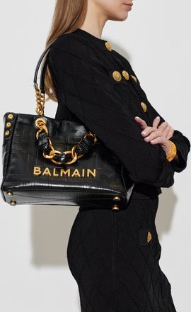 Balmain Small 1945 Soft Bag, Womens, Black