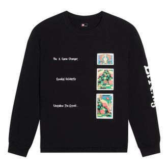 Li-Ning x Rooovie Graphic Long Sleeve T-shirt Black AHSSB19-2