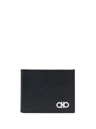 Ferragamo Gancini wallet - men - Calf Leather - One Size - Black
