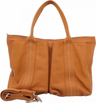 Herm&egrave;s Brown Leather Tote Bag (Pre-Owned)