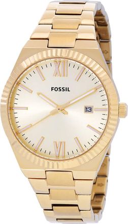Fossil Scarlette Quartz Gold Dial Ladies Watch ES5299