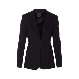 Pinko Pinko, Dames, Jassen, Zwart, Maat: M Leer