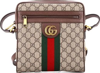 Gucci Ophidia Messenger Bag GG Coated Canvas Small crossbody bag - Marrone