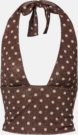 Os&eacute;ree Os&eacute;ree Crop top Lumi&egrave;re con lunares