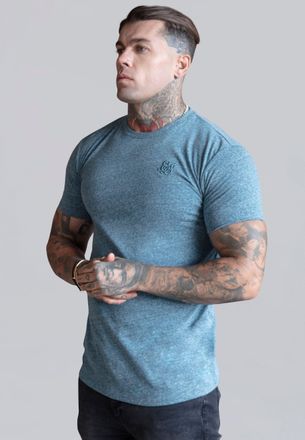 Siksilk Mens Blue Marl T-Shirt S