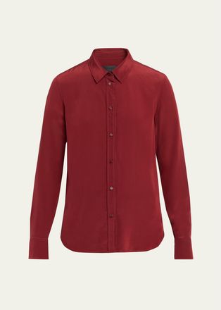Nili Lotan Gaia Silk Button-Front Shirt