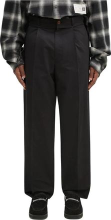 Undercover Wijde Broek - Heren - Straight fit broeken - Zwart - S - Katoen - Broeken