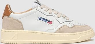 Autry Baskets Homme Medalist Low Leat Suede White Lion