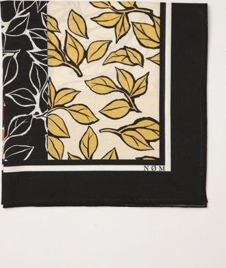 Noisy May Foulard quadrato in cotone con stampa grafica multicolore