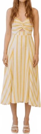 Guadalupe Design Womens Filomena Stripe Dress In Yellow