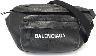 Balenciaga Black Leather Sling Bag (Pre-Owned)