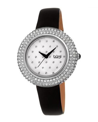 Bürgi Burgi Womens Satin Over Leather Watch