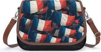 Generic Waving France Flags Fashion Womens Crossbody Bags Novelty Handbag Shoulder Bag Purse