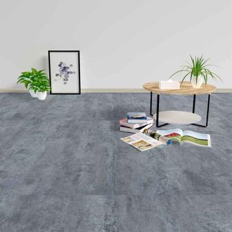 vidaXL vidaXL Tavole per Pavimenti 55 pcs Grigio 5,11 m&sup2; PVC