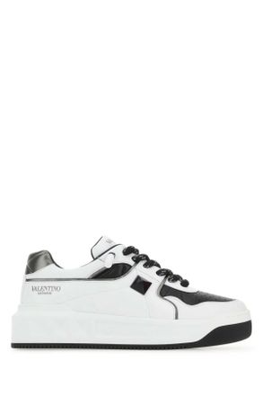 Valentino Garavani Two Tone Nappa Leather One Stud Sneakers